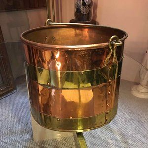 MCM Copper and Brass Coal Bucket